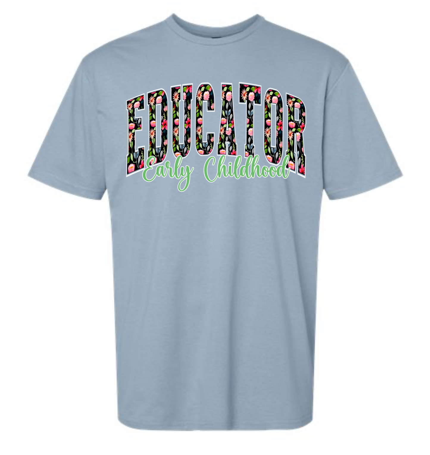 Green Floral ECE Varsity